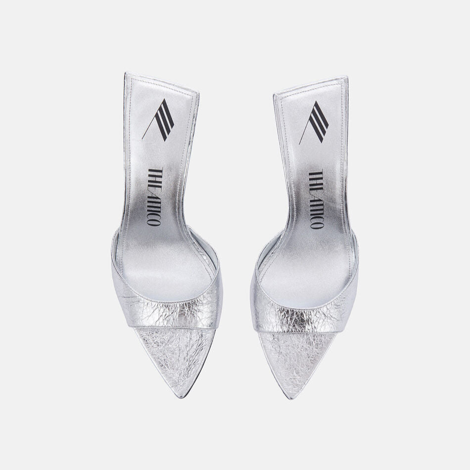 'Bes' Mule in Patend Silver