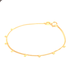 18ct Yellow Gold Bracelet With Gold Petals