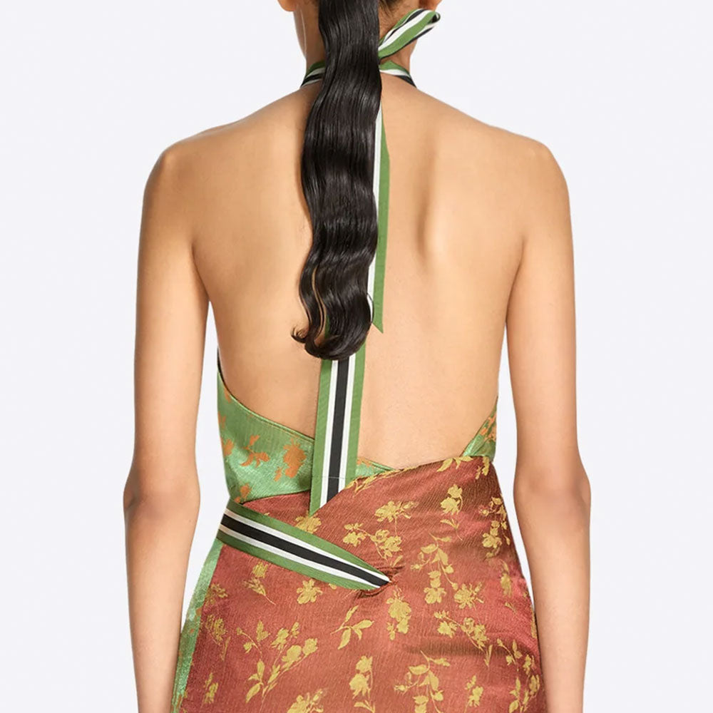 Wrap-top with Flower pattern