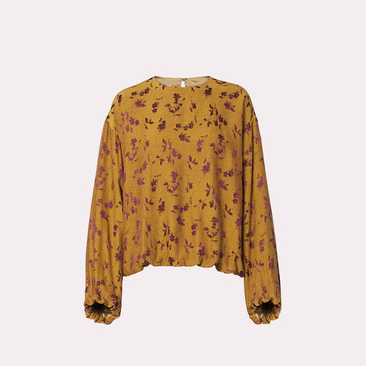 Gathered top with Flowers