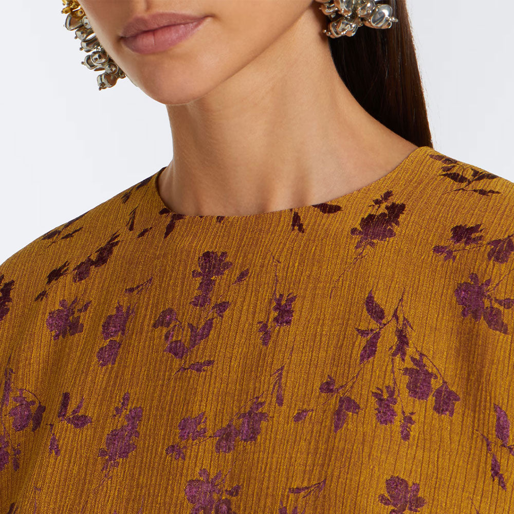 Gathered top with Flowers
