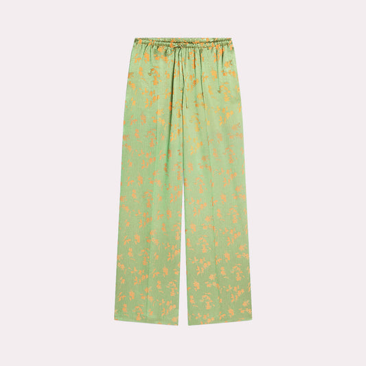 Satin Pants with Flowers