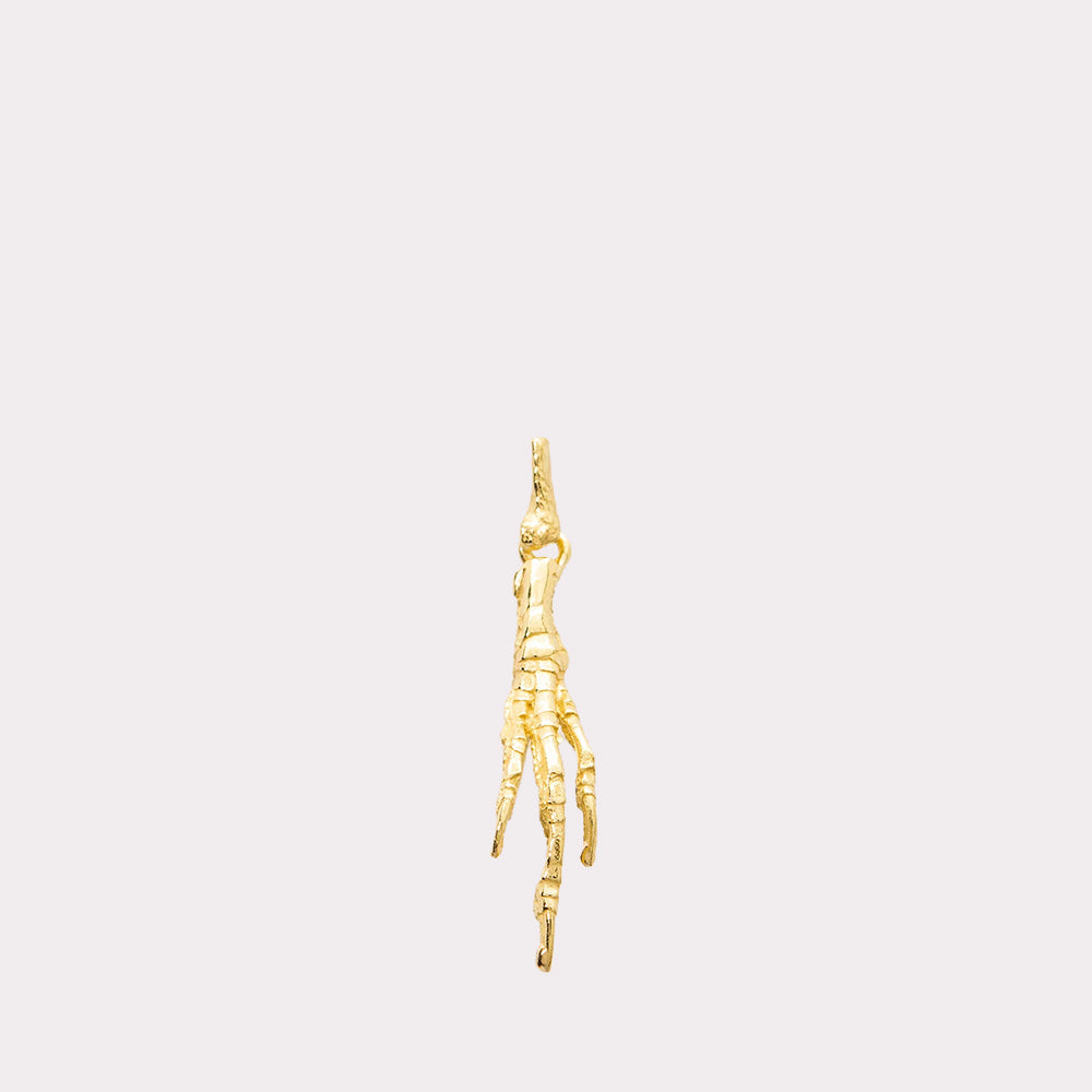 Single stud earring with signature grigri pendant in 18 ct. gold