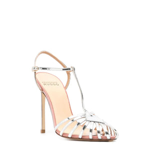 Silver Patent Leather Cage Sandal