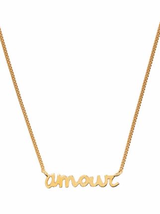 Goldplated Short Necklace with Amour Pendant
