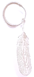 Single Silver Feather Earring
