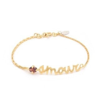 Bracelet Amour, Sterling Silver, Goldplated