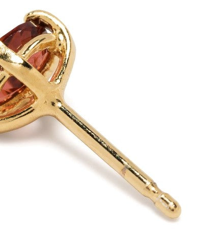 Goldplated Stud Earring with Garnet