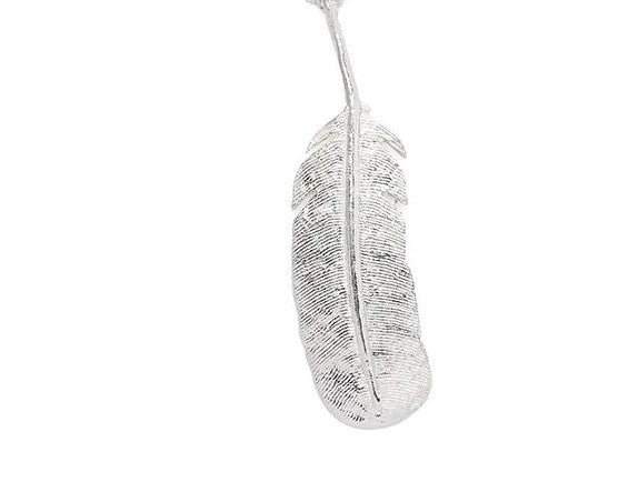 Single Silver Feather Earring