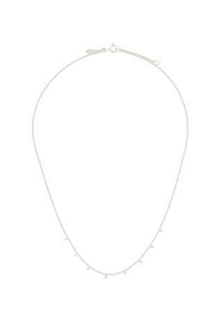 Short Silver Necklace with Hammered Charms