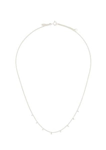 Short Silver Necklace with Hammered Charms