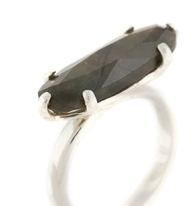 Silver Ring with Iolite Stone