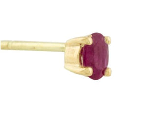 18kt Gold Stud Earrings With Ruby