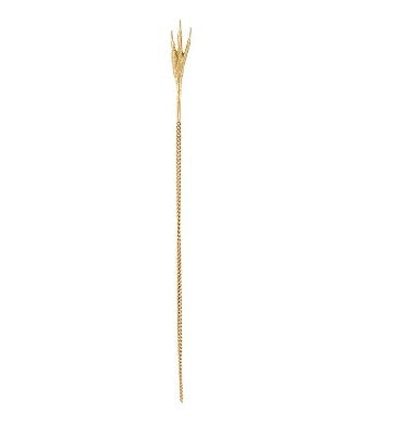 18kt Single Gold Crow's Foot Stud Earrings