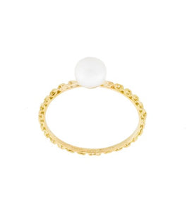 18kt Gold Ring With AAA freshwater Pearl