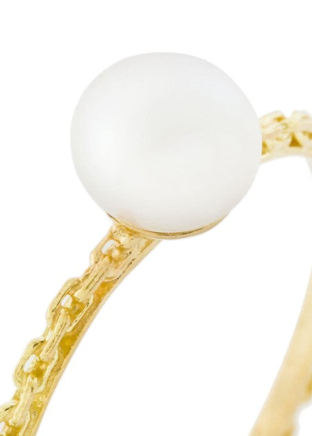 18kt Gold Ring With AAA freshwater Pearl