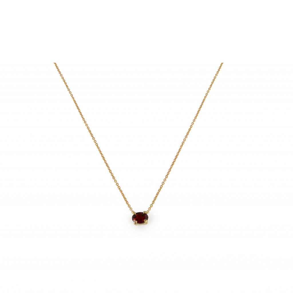 18kt Gold Necklace With Garnet