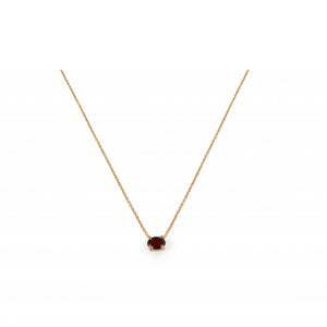 18kt Gold Necklace With Garnet