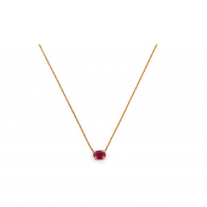 18kt Gold Necklace With Ruby