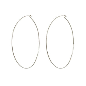 Delicate Oversized Silver Hoop Earrings