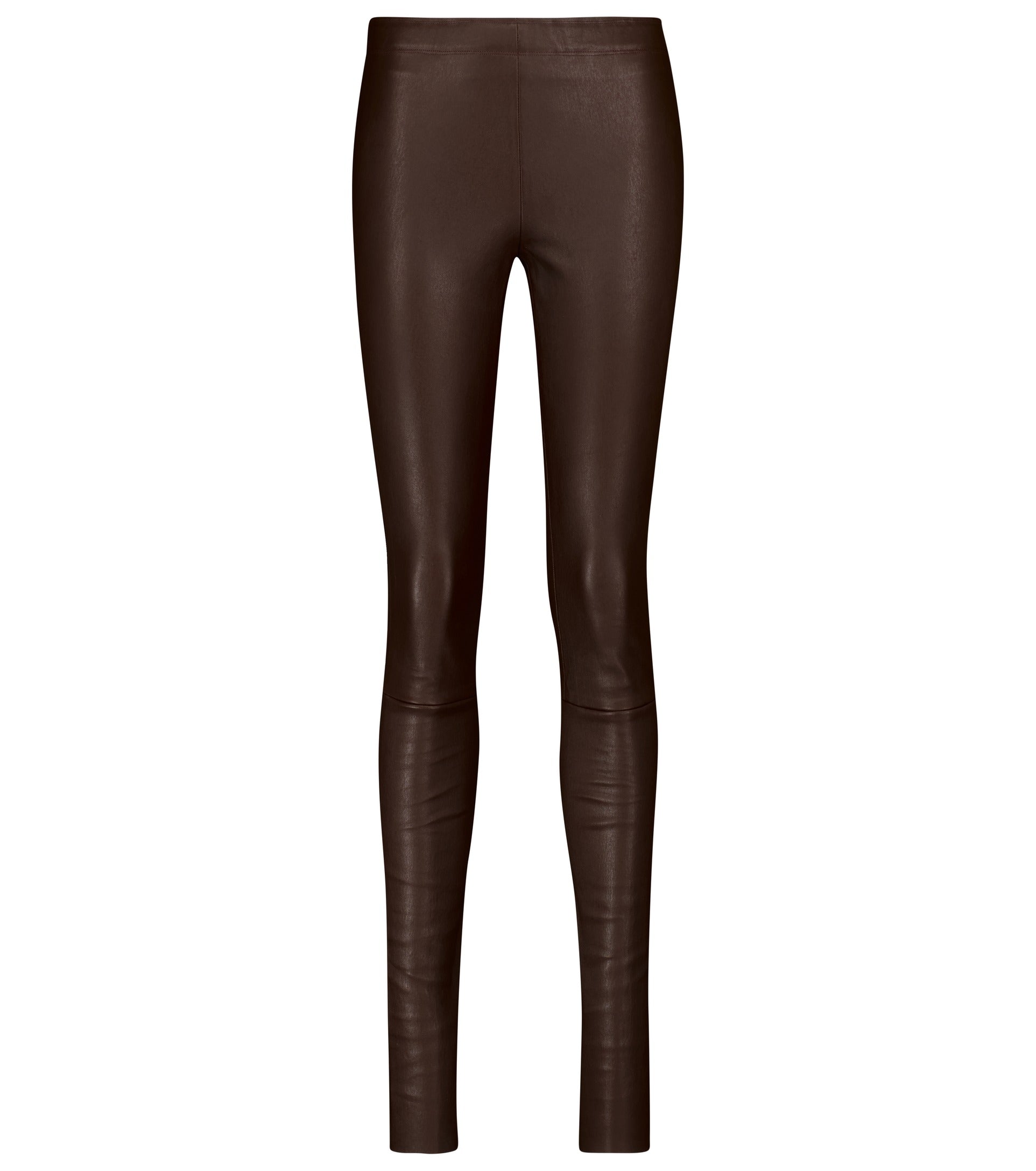 Black Leather Stretch Leggings