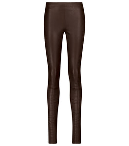 Black Leather Stretch Leggings