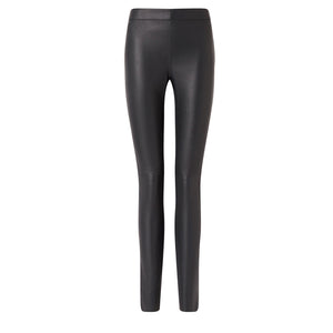 Black Leather Stretch Leggings