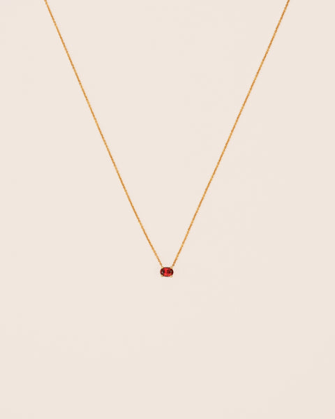 18kt Gold Necklace With Garnet