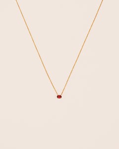 18kt Gold Necklace With Garnet